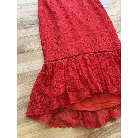 NWT Lovers & Friends Lace Midi Dress Evening Bloom Size Large Mermaid Tango - Picture 3 of 13